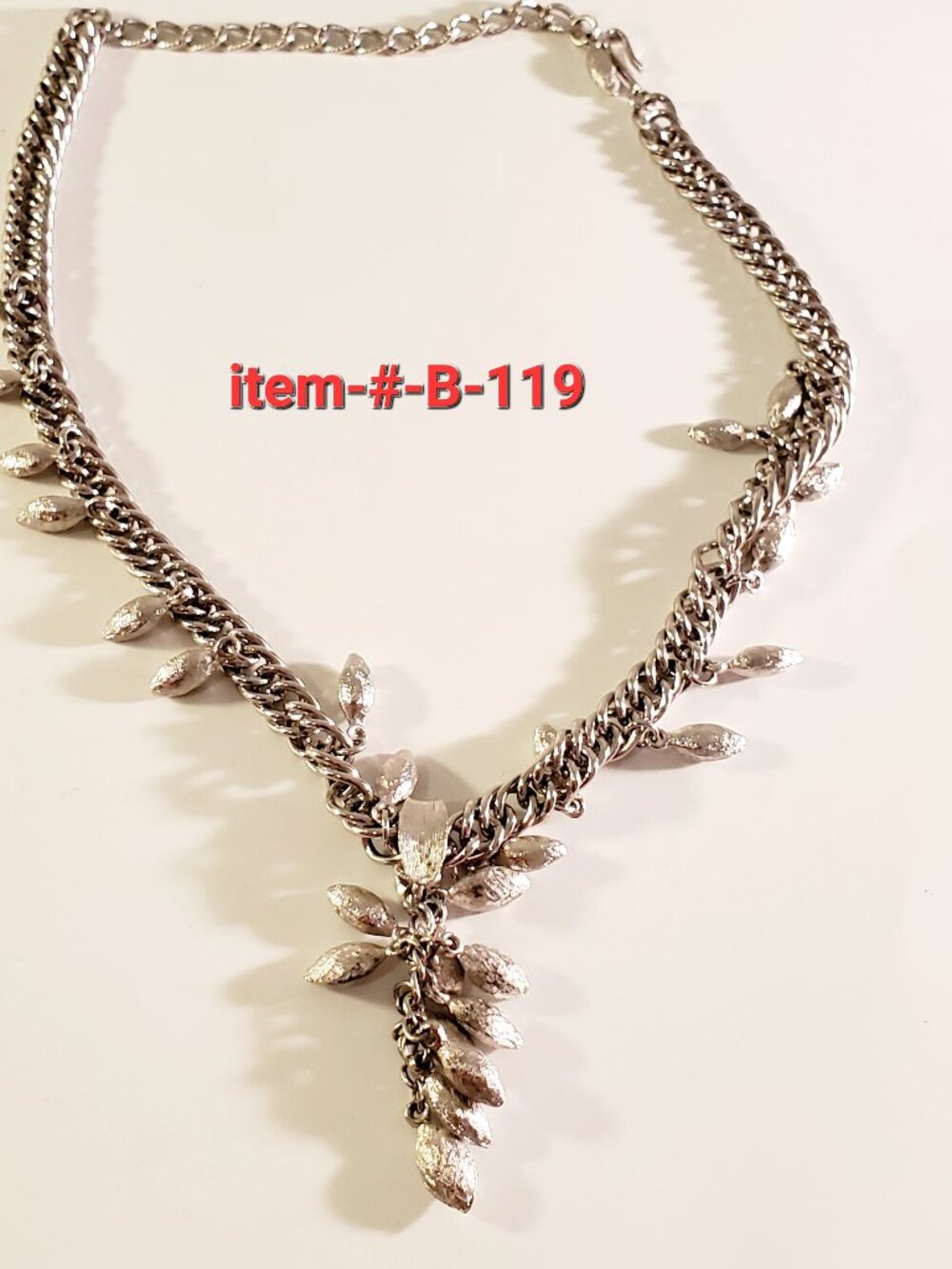 1 Silver Necklace, item # B -119 , wt . 70 grams.